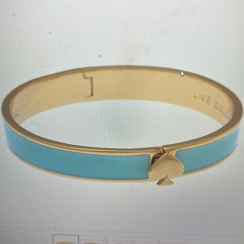Kate, spade bangle bracelet, blue with gold